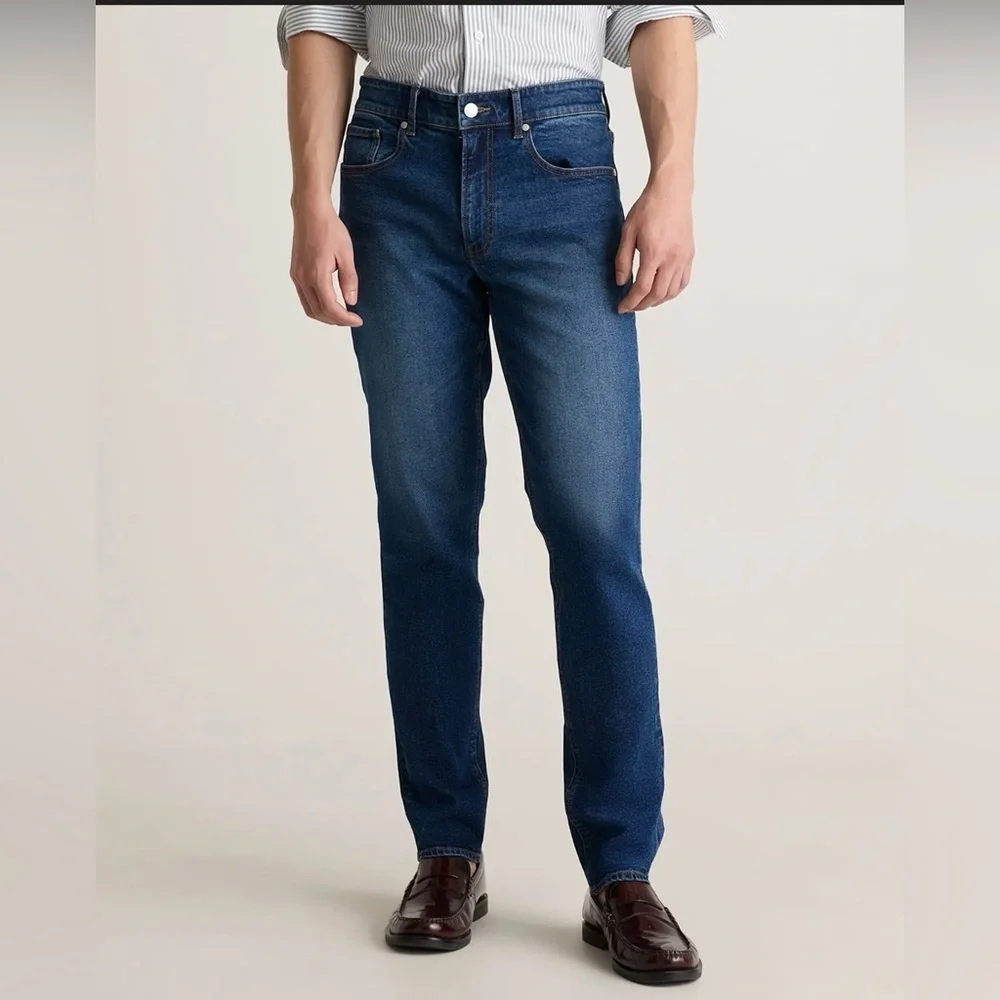 Quince Warren Stretch Slim Straight Jeans 35x34 - Picture 7 of 8